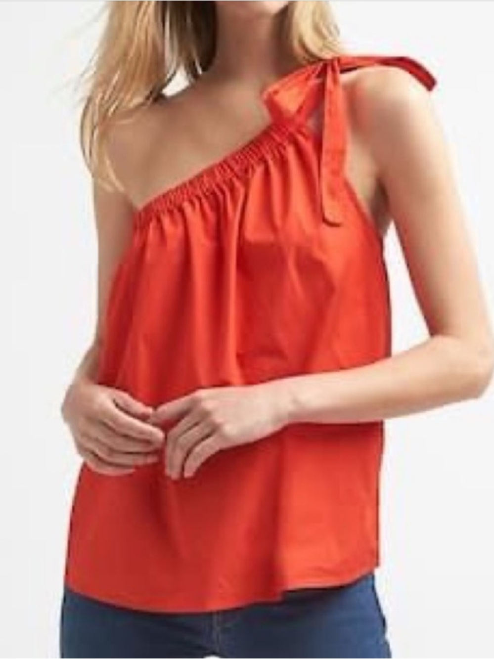 GAP Red Sleeveless Top with Bow Detail
